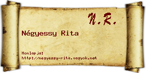 Négyessy Rita névjegykártya
